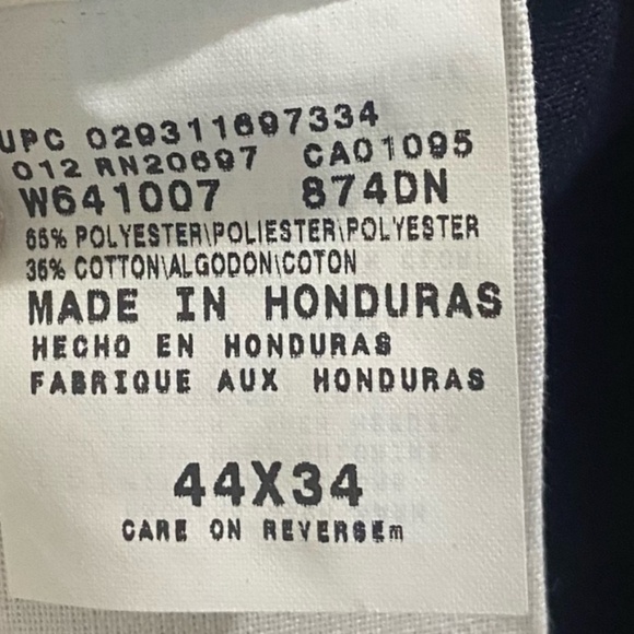 Dickies Men's 874 Navy Classic Original Fit Uniform Work Pants 44X34 NWT - Picture 9 of 12